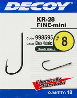 КРЮЧКИ DECOY KR-28 FINE MINI №8 (18 шт)