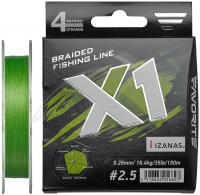 ШНУР FAVORITE X1 PE X4 150 m #3.0 (0.296 mm) 41LB/19.0 KG